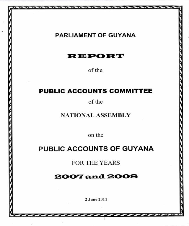 Public Accounts Committe Report 2007 & 2008