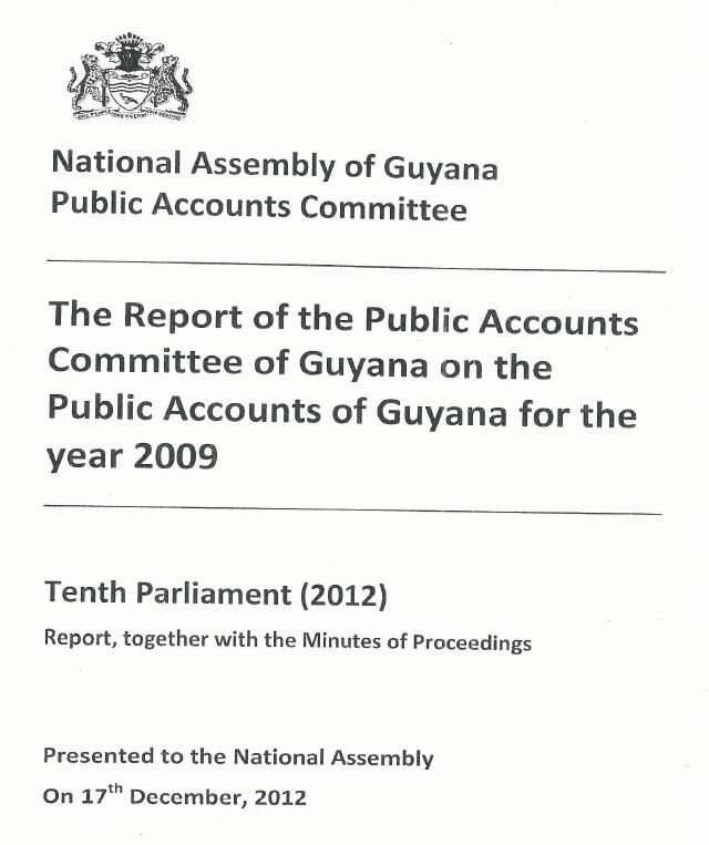 Public Accounts Committe Report 2009