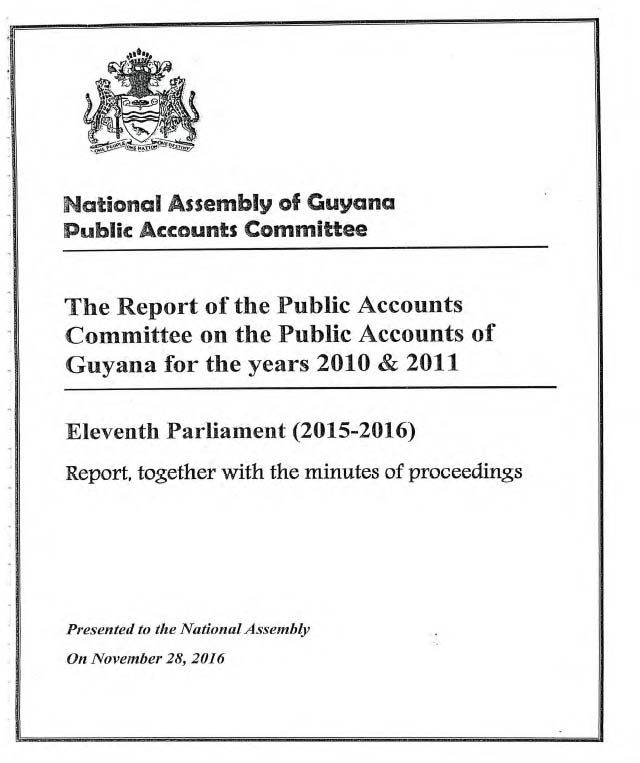 Public Accounts Committe Report 2010 & 2011