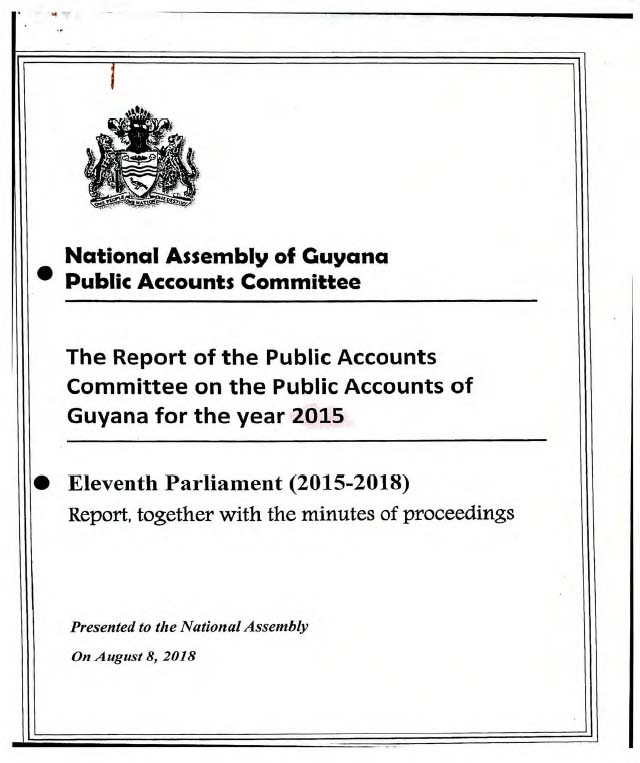 Public Accounts Committe Report 2015