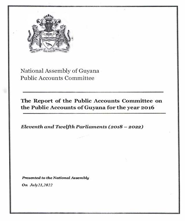 Public Accounts Committe Report 2016
